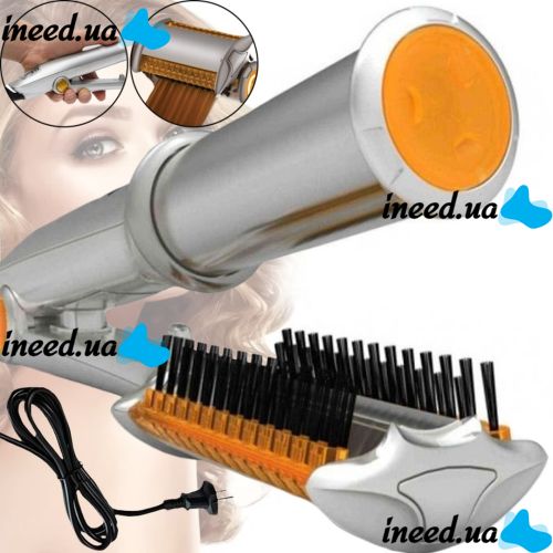 Профессиональные щипцы утюжок Instyler M-125 для укладки волос с вращающимся цилиндром, Плойка для завивки и выпрямления Инстайлер 45W Серебристый