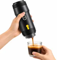 Аккумуляторная капсульная кофеварка Denokin KF-JN-01 3 в 1 для капсул и молотого кофе 72W портативная беспроводная эспрессо машина с подогревом воды