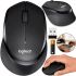 Бездротова оптична миша Logitech M330 Silent Plus Black ігрова геймерська мишка на батарейці для ПК комп'ютера і ноутбука 2.4 GHZ USB чорна