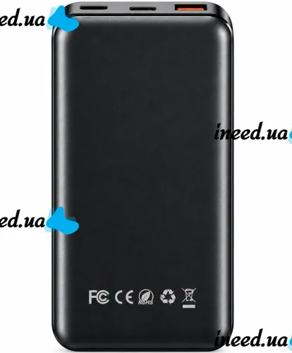 Портативное зарядное устройство Power Bank Awei PA-92 20000 мАч 22.5W внешний аккумулятор повербанк с быстрой зарядкой и дисплеем для телефона Type-C