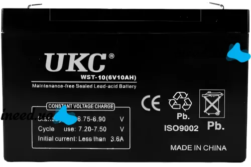 Аккумуляторная батарея UKC 6V 10Ah WST-10 универсальный свинцово-кислотный аккумулятор 6В 10Ач для торгового оборудования и игрушек