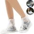 Многоразовые бахилы для обуви Adult Shoe Cover водонепроницаемые защитные чехлы дождевики на молнии с протектором от дождя и грязи Прозрачные