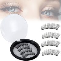 Магнитные ресницы на ленте Magnetic Lashes Professional Eyelash 3D многоразовые накладные ресницы на магнитном основании в круглом футляре 26 мм