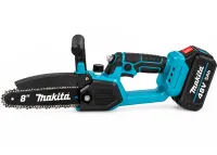 Аккумуляторная цепная мини пила Makita DUC101Z 48V 5Ah 8" на 2 аккумулятора, бесщеточная электропила с полуавтоматической смазкой цепи в кейсе Макита
