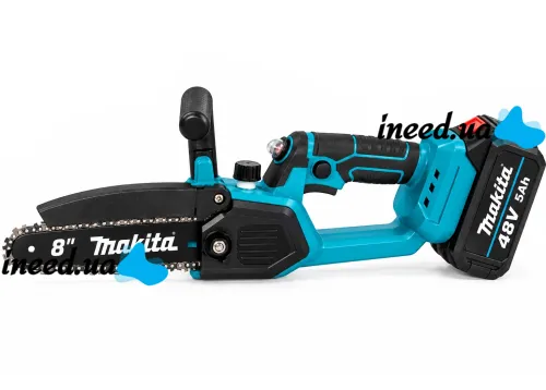 Аккумуляторная цепная мини пила Makita DUC101Z 48V 5Ah 8" на 2 аккумулятора, бесщеточная электропила с полуавтоматической смазкой цепи в кейсе Макита