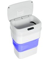 Trash Can with Sensor Lid ZSW-L11 8L Automatic Smart Trash Can, Folding Trash Can with Smart Sensor for Kitchen White