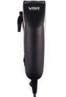 A set of two VGR V-023 2-in-1 rechargeable hair and beard clippers, a wired trimmer with a set of removable attachments in the V023 bag