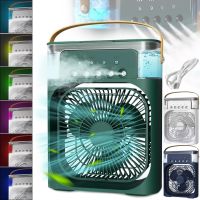Table fan with humidifier Air Cooler Fan CX-39 600 ml air conditioner with water-cooled air, ice compartment and RGB USB lighting