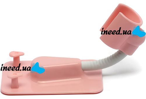 Настенный держатель для душевой лейки Shower Holder AND-129 универсальное вращающиеся крепление с 2 крючками для ручного душа на присоске в ванную