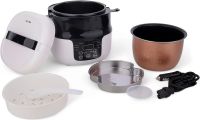 Автомобильная мультиварка Car Electric Rice Cooker M20A 2 л сенсорный мультиповар с подогревом и таймеров 6 режимов от прикуривателя 12V 24V