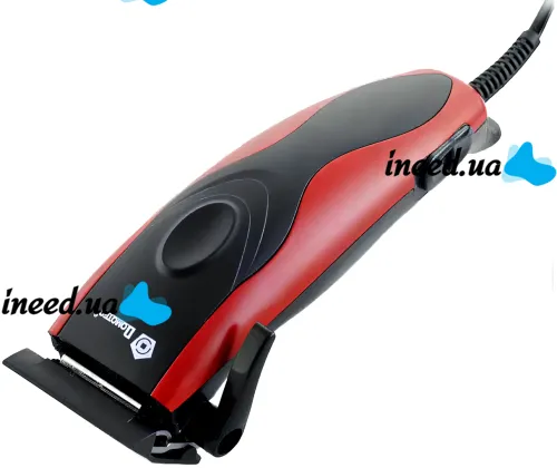 Проводная машинка для стрижки волос Domotec MS-3304 12W профессиональный триммер для окантовки бороды и усов от сети со сменными насадками Красный