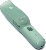 Машинка для стрижки детей VGR Baby V-155 5W беспроводной вакуумный детский триммер для младенцев с вытяжкой волос и насадками на аккумуляторе Зеленый