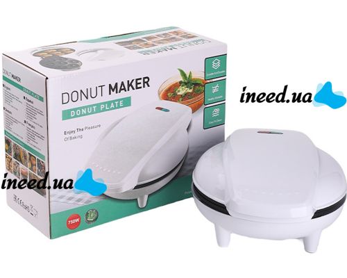 Электрическая машинка для пончиков Donut Maker XL-615 750W 7 штук аппарат для приготовления и выпекания донатов дома с антипригарным покрытием XL615