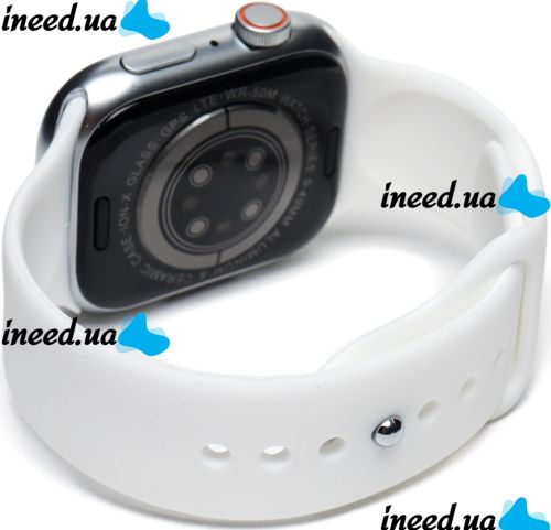 Наручные Смарт часы Smart Watch T500 спортивные с микрофоном, тонометром IP67 Aluminium 44mm умные часы с функциями фитнеса и здоровья Белые