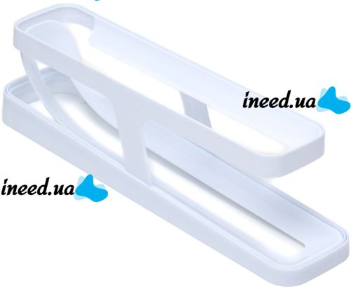 Полка органайзер для хранения яиц Egg Dispenser AND568 двухуровневый пищевой контейнер с автоматической подачей, лоток в холодильник на 2 уровня