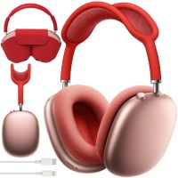 Беспроводные Bluetooth наушники AirPods Max Red полноразмерные блютуз стереонаушники с микрофоном и шумоподавлением в чехле Smart Case MGYJ3 Красные