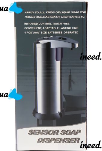 Автоматический сенсорный дозатор Sensor Soap Dispenser B1168 для жидкого мыла, бесконтактная мыльница 250 мл диспенсер для антисептика на батарейках