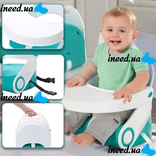 Переносной детский стульчик бустер для кормления Childrens Folding Seat, Стульчик-трансформер для еды, Стульчик-бустер со столиком для детей