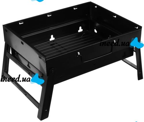 Складной BBQ гриль 43 см BBQ Grill Portable TL-372 раскладной переносной мангал на древесных углях и дровах, портативный барбекю чемодан с сеткой