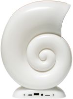 Настольная смарт лампа Улитка ночник Conch Music Lamp L-39 беспроводная аккумуляторная световая колонка с RGB подсветкой будильником и часами Bluetooth