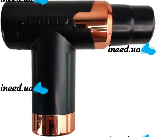 Мышечный ударный массажер Smart Fascia Massager JY-760 4 насадки, ручной перкуссионный вибромассажер пистолет для мышц тела на аккумулятор JY760