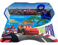 Детская парта со стулом Bambi Disney Cars B-43507 Тачки Молния Маквин письменный стол и стул с регулированной высотой и подставкой для книг Синий