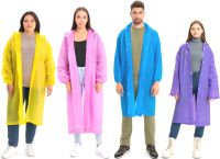 Многоразовый дождевик с капюшоном EVA Raincoat TY876 120 см универсальный ветрозащитный плащ на кнопках с длинным рукавом от дождя и ветра AND-74