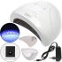 Професійна лампа для манікюру і педикюру SUNone Nail Lamp 48W UV LED з таймером White апарат для сушіння гель лаку і гелю для нігтів Білий