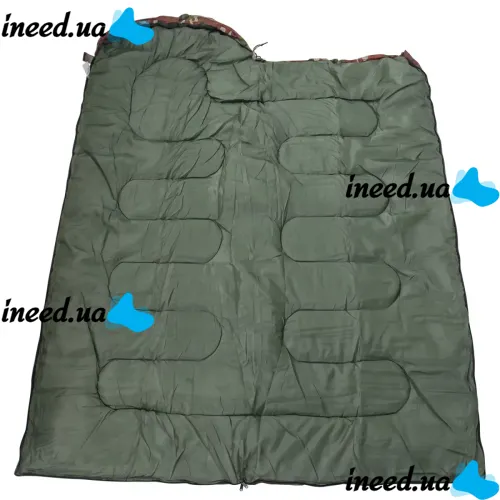 Sleeping bag Tramp TR-2175 up to -20 degrees 210X75 cm Water-repellent Insulated Tourist Winter Sleeping Bag with Hood and Cover Camouflage