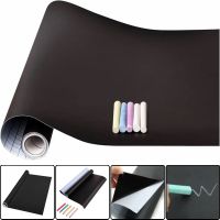 Настенная пленка для рисования мелом Black Board Sticker GS-0668 200x60 см + 5 мелков, Самоклеящаяся детская художественная наклейка на стену 