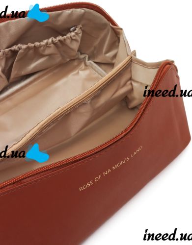 Косметичка органайзер для хранения косметики Rose Of Mon's Land Beauty Box Bag женская дорожная сумка с ручкой, водонепроницаемая Mons Коричневая 