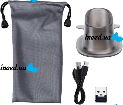 Беспроводная оптическая мышь Pocket Wireless Pen Mouse Fairy сенсорная перезаряжаемая ручка пульт для рисования 1000 DPI с адаптером Micro USB Type-C Серая