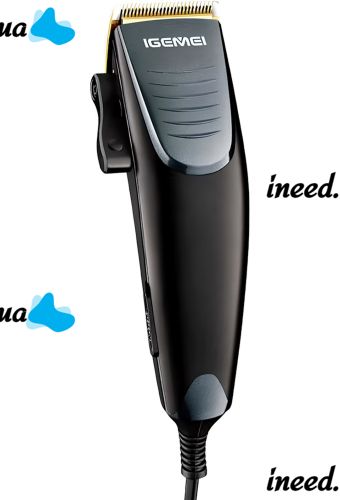 Men's hair clipper Gemei GM-836 wired trimmer for cutting and edging beard and mustache with replaceable nozzles in a case from IGemei network