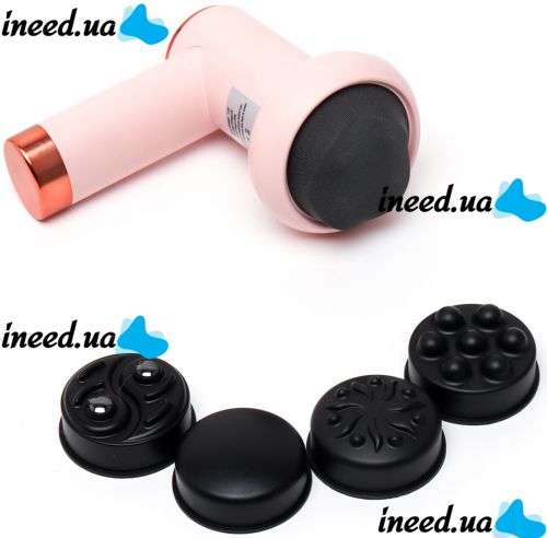 Антицеллюлитный массажер Deep Rolling Massager SL-630 ручной аккумуляторный вибромассажер, лимфодренажный пистолет для всего тела с насадками W44, LY-635
