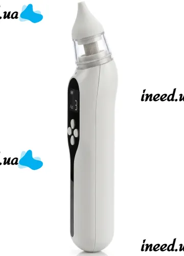 Детский аккумуляторный назальный аспиратор Baby Nasal Aspirator NS-D1004 электрический соплеотсос для носа с насадками и встроенной музыкой от USB