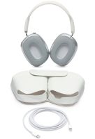 Беспроводные Bluetooth наушники AirPods Max Silver полноразмерные блютуз стереонаушники с микрофоном и шумоподавлением в чехле Smart Case MGYJ3