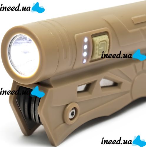 Мультитул с фонарем X-Balog BL-LF-800 5 в 1 аккумуляторный ручной LED фонарик с Power Bank туристический набор инструментов для выживания USB