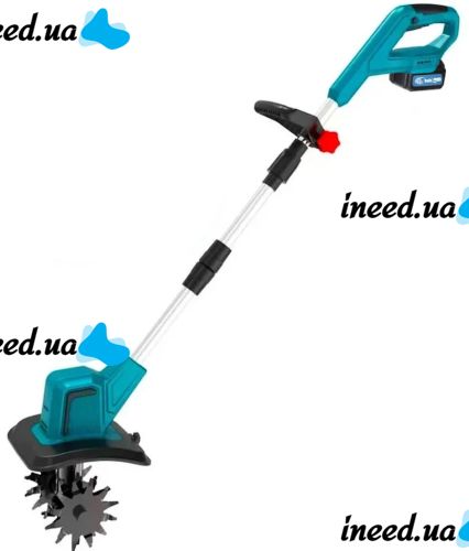 Makita HA-1039 cordless hand cultivator for loosening and weeding the vegetable garden, Cordless electric cultivator with 2 batteries for garden Blue