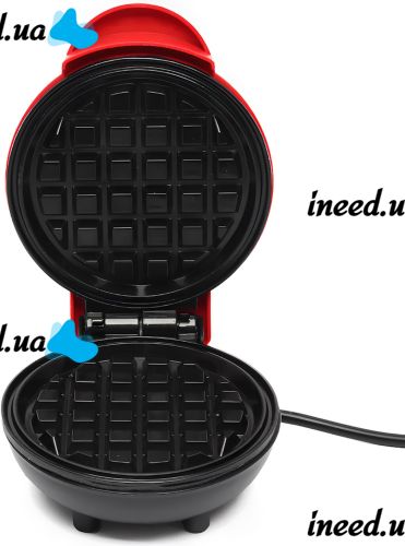 Электрическая мини-вафельница Mini Maker Waffle MAG-686 10.5 см вафельница для венских и бельгийских вафель XL-287 с антипригарным покрытием 350W Красная