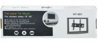 Настенное крепление для телевизора, монитора 15-42 дюймов, до 40 кг Tilting Wall Mount HT-001 с наклоном Черный, Настенный кронштейн 15"-42"