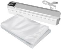 Вакуумный упаковщик пакетов Vacuum Sealer AND 1039 автоматический бытовой вакууматор с пакетами, вакуумайзер для упаковки и хранения еды, продуктов