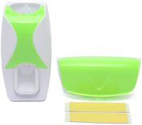 Automatic Toothpaste Dispenser Rong Shuai 300 H0 stand with Holder for 5 toothbrushes, plastic wall dispenser, bathroom kit
