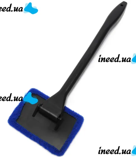 Ручная щетка для мытья стекол Window Cleaner K2 микрофибра с ручкой для мойки и очистки внутреннего лобового стекла и зеркал автомобиля K503