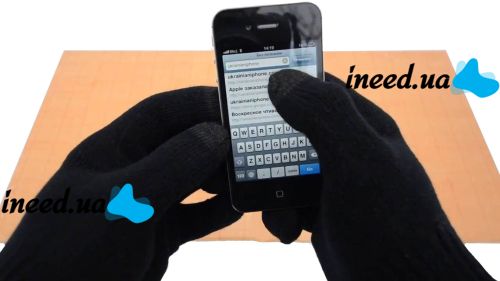 iGloves Black Touchscreen Gloves, Winter Gloves with Touch Fingers for Working with Capacitive Screens, Black