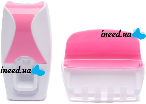 Automatic Toothpaste Dispenser Rong Shuai 300 H0 stand with Holder for 5 toothbrushes, plastic wall dispenser, bathroom kit