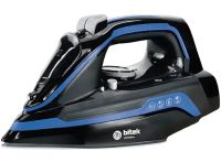 Bitek BT-1297B Wireless Steam Iron 3 modes with ceramic soleplate for ironing clothes, Cordless Iron 3000W with Cordless Base Blue