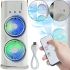 Desktop Rechargeable Fan Humidifier Double-ended Spray Fan with RGB Backlight and Remote Control, Outdoor Fan with Humidifier