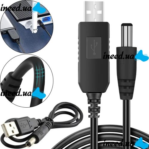 Berger Boost USB Cable from 5V to 9V for powering a Wi-Fi router from a Power Bank with a converter, Adapter for Wi-Fi 5.5x2.1 powerbank 5V 9V