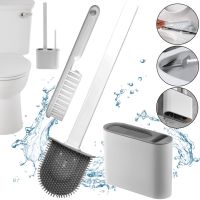 Набор щетка и ершик Cleaner Toilet Brush RD-5763 подвесной силиконовый гибкий ёршик на подставке с креплением на стену для чистки унитаза HA-179