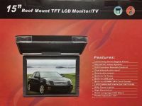 Автомобильный потолочный монитор Opera TM-1599FS 15" портативный подвесной экран c ТV тюнером TFT LCD DVD автомонитор телевизор в машину OP-1599FS